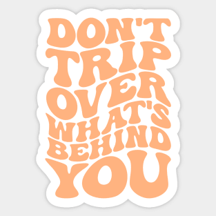 Don’t trip over what’s behind you , Positive Quote Shirt, Inspirational Sayings On Back , Cute Motivational Gifts, Good Vibes positive energy quote Sticker